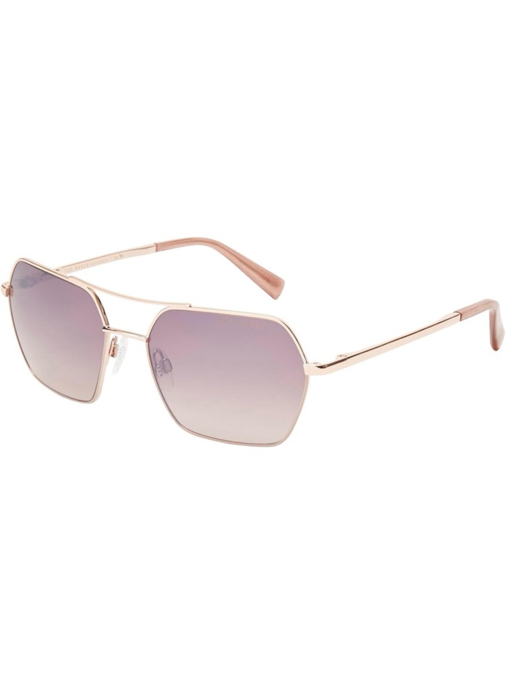 Ted Baker TWS254 Women's Geometric Aviator Designer Sunglasses, Gradient Lenses
